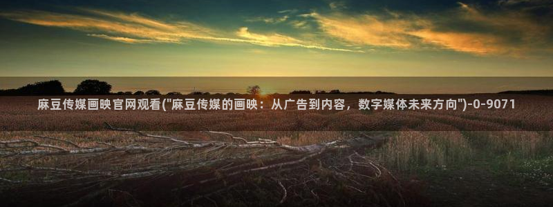 麻豆床传媒官网首页入口：麻豆传媒画映官网观看(\