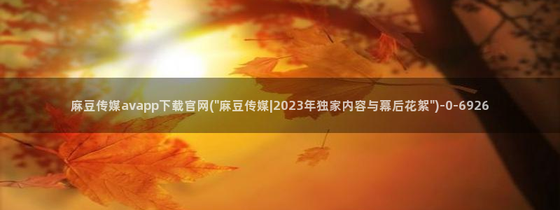 麻豆自制传媒 官网