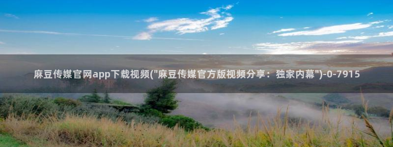 麻豆传媒映话官网
